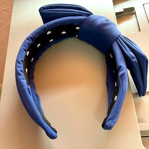 Lele Sadoughi x Atlantic Pacific Navy Neoprene Holly Bow Headband